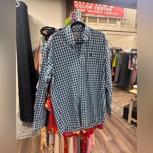 Cinch plaid long sleeve button down shirt